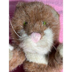 Boyd Plush Cat Cookie Gremlin Retired 1985-95 Brown White Bean Body Articulate